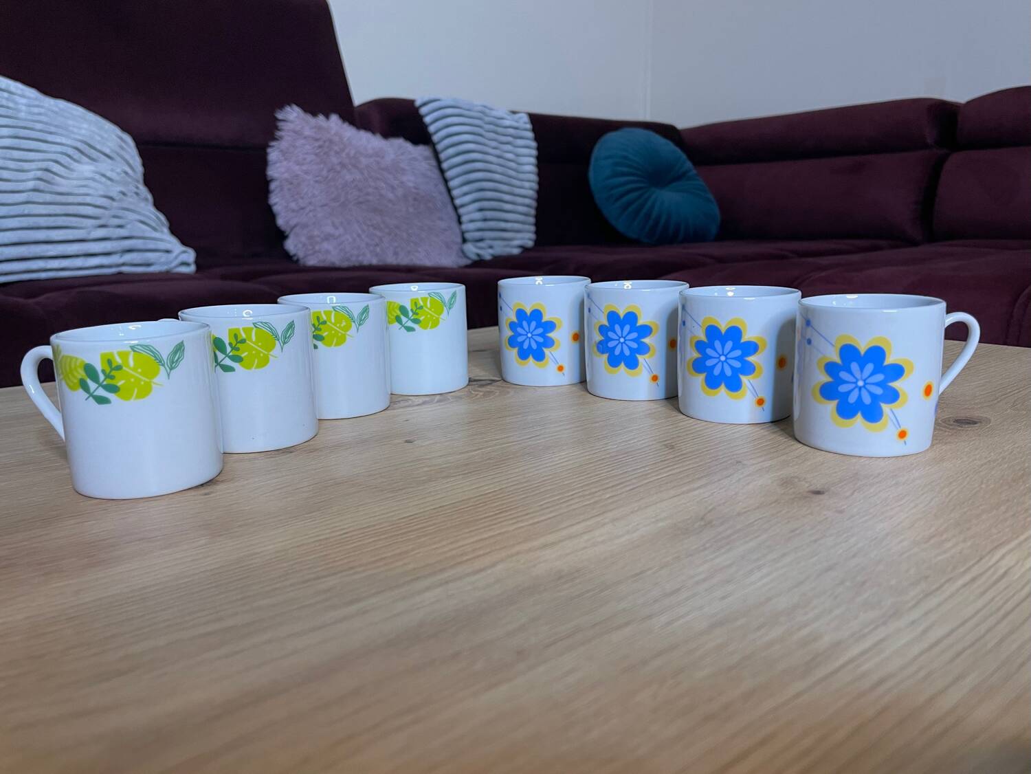 Lots de 8 tasses café vintage 70’s porcelaine
