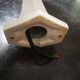Antique white porcelain wall lamp bathroom art deco 1930 striated opaline tulip