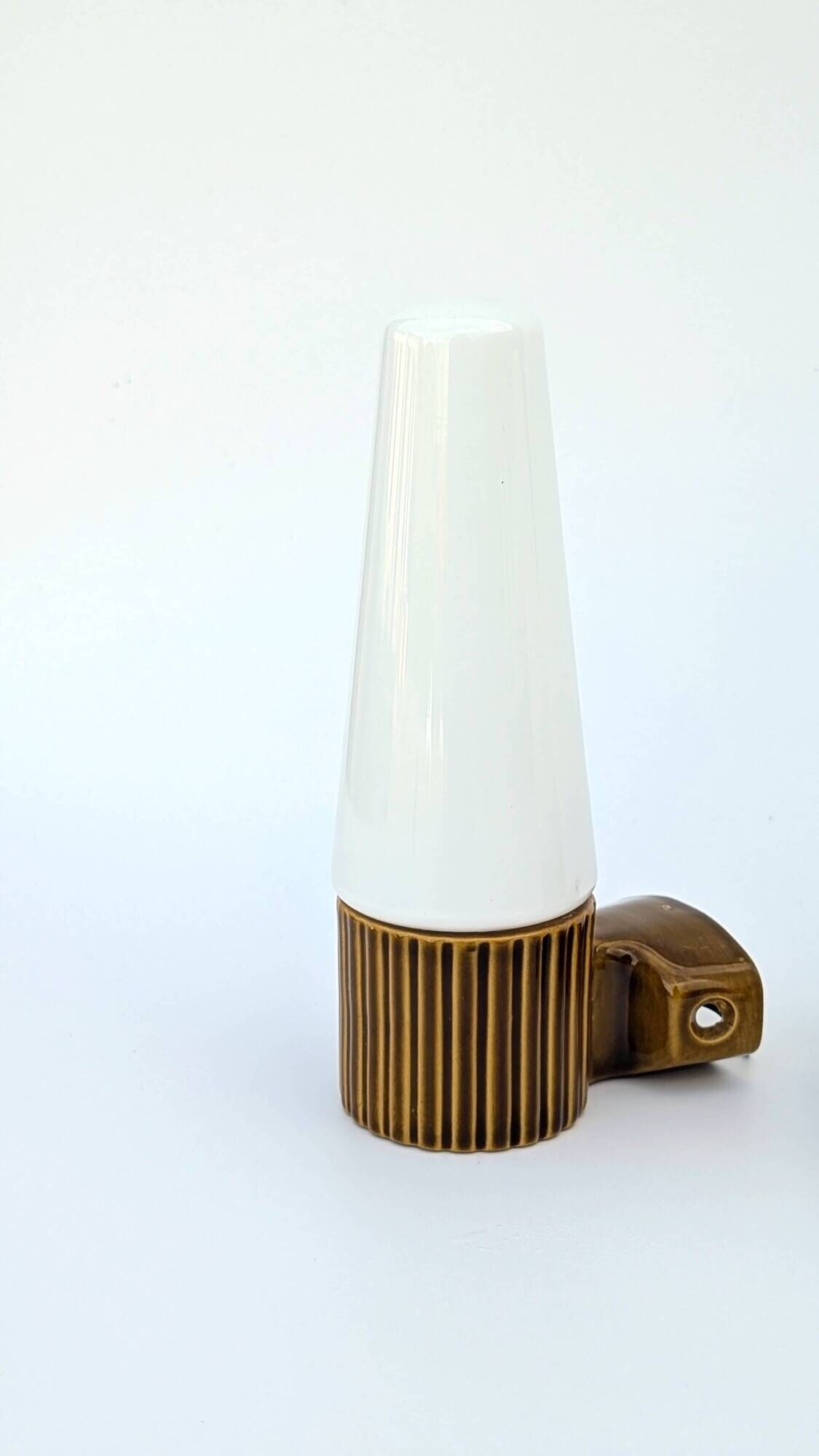 Pair of mustard-coloured ceramic wall lights IFÖ -Hans-Agne Jakobsson