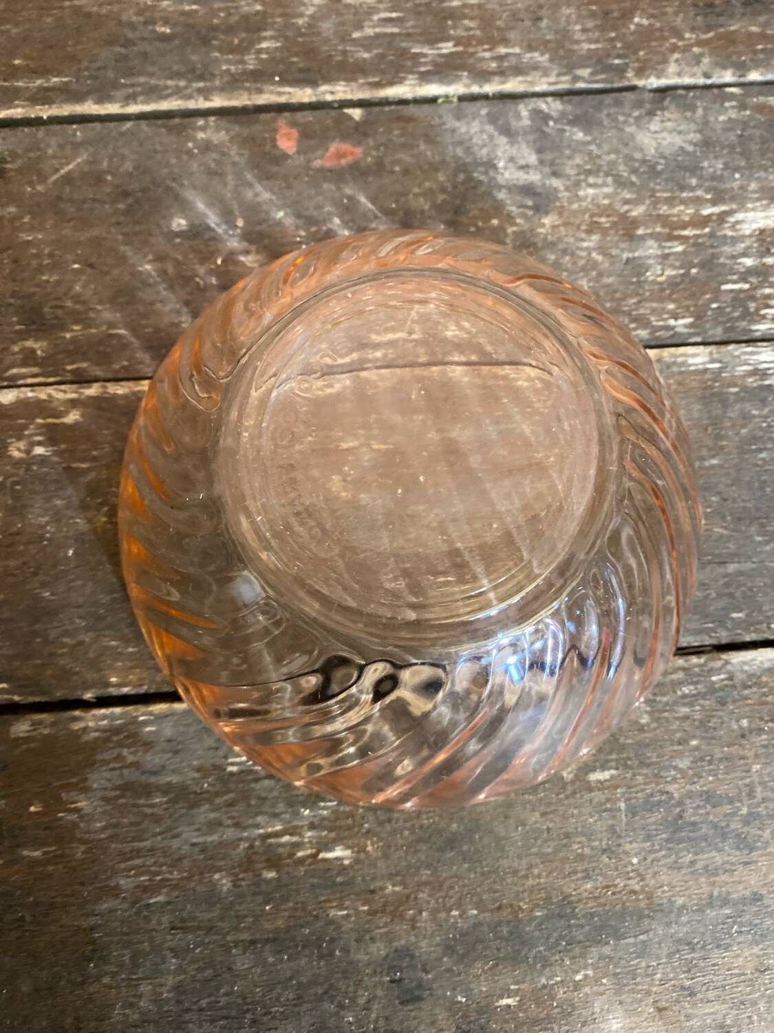 6 vintage pink moulded glass bowls arcoroc rosaline