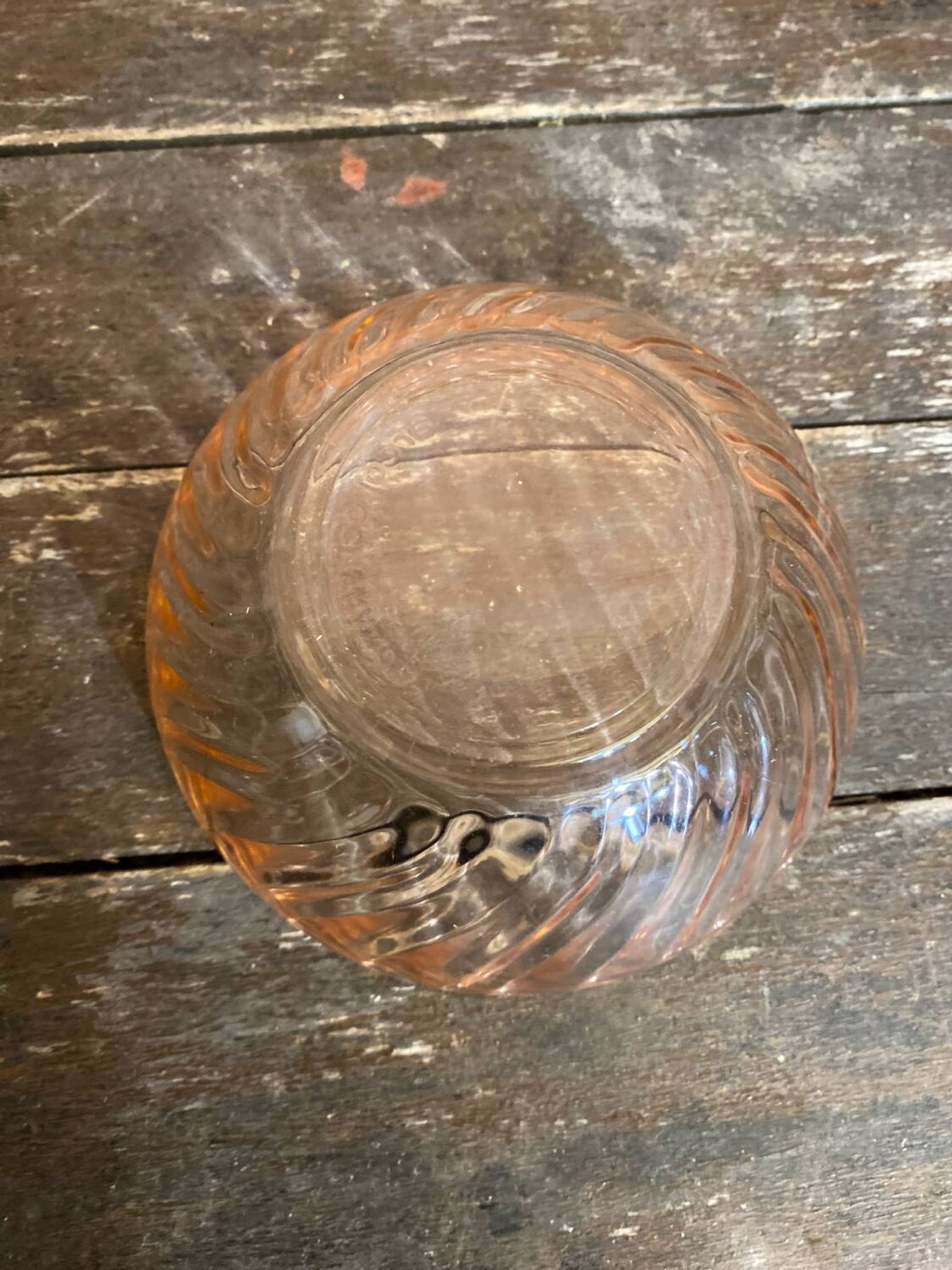 6 vintage pink moulded glass bowls arcoroc rosaline