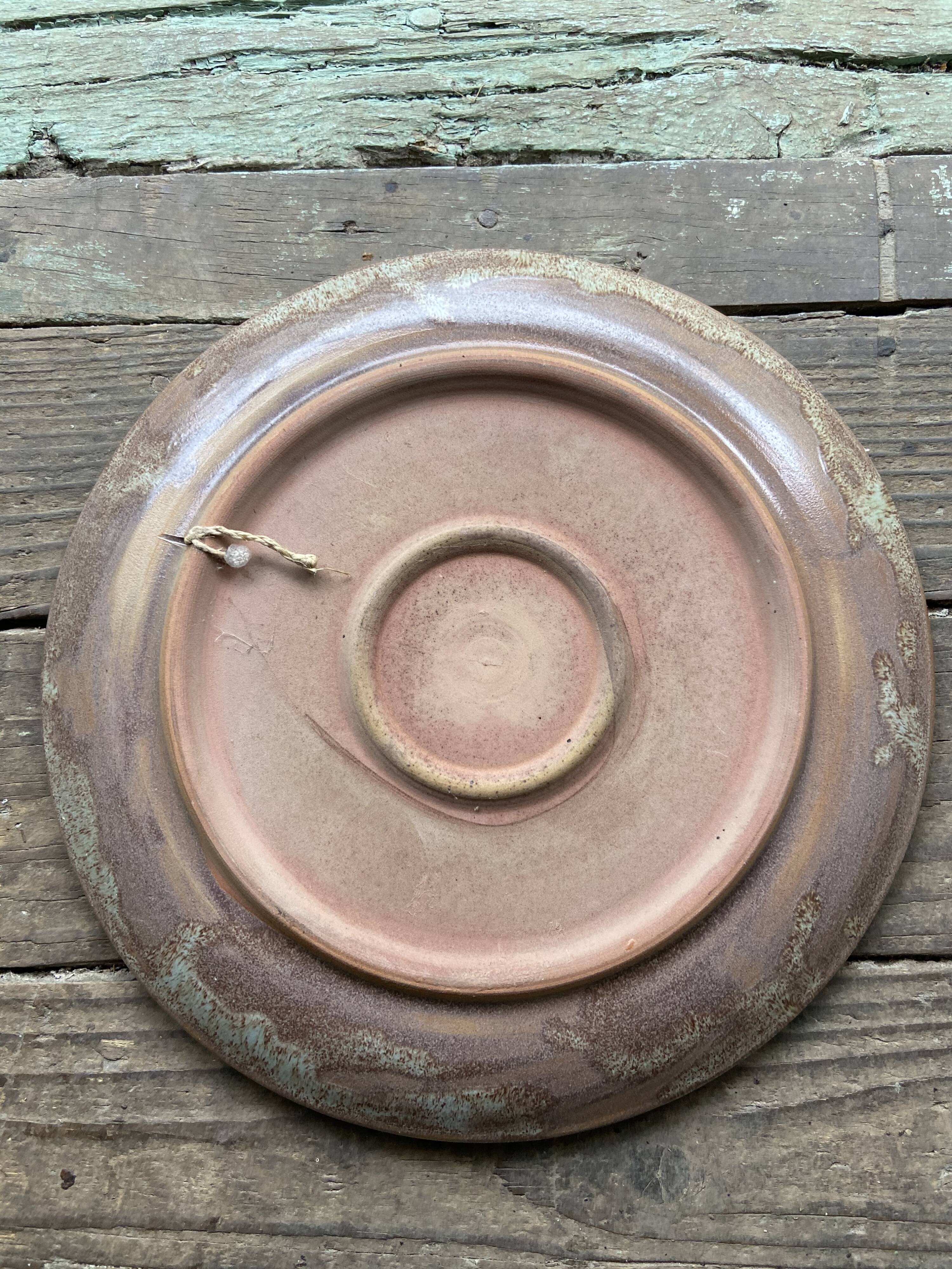 Vallauris ceramic flower decoration plate