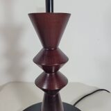 Vintage Aluminor France table lamp in wood and metal