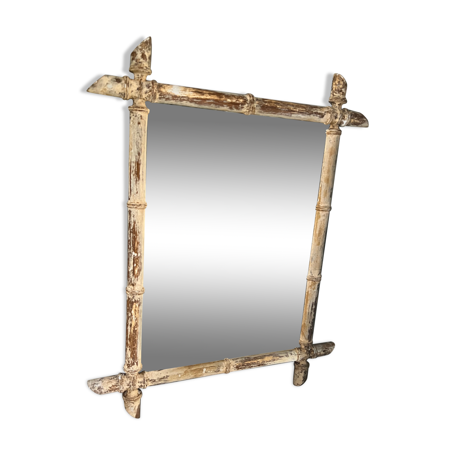 Miroir vintage bambou