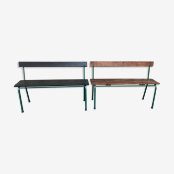 School benches with backrest