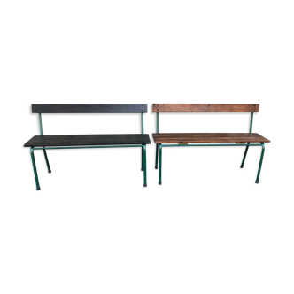 School benches with backrest