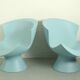 Ensemble de 2 fauteuils lounge Karim Rashid Kite pour Label, 2004