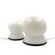 Sergio Asti, Set of 2 "Scafandro" Table Lamps, Candle, Italy 1970s