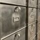 Industrial cladding furniture in brushed and patinated steel