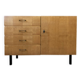 Scandinavian vintage chest of drawers from the 60s in light oak