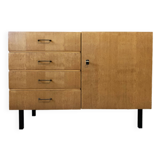 Scandinavian vintage chest of drawers from the 60s in light oak