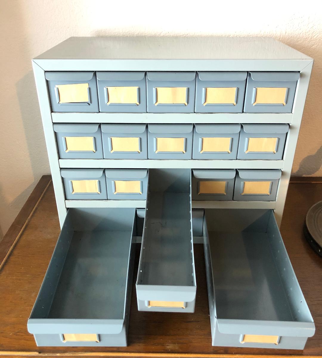 Piece of vintage industrial workshop furniture