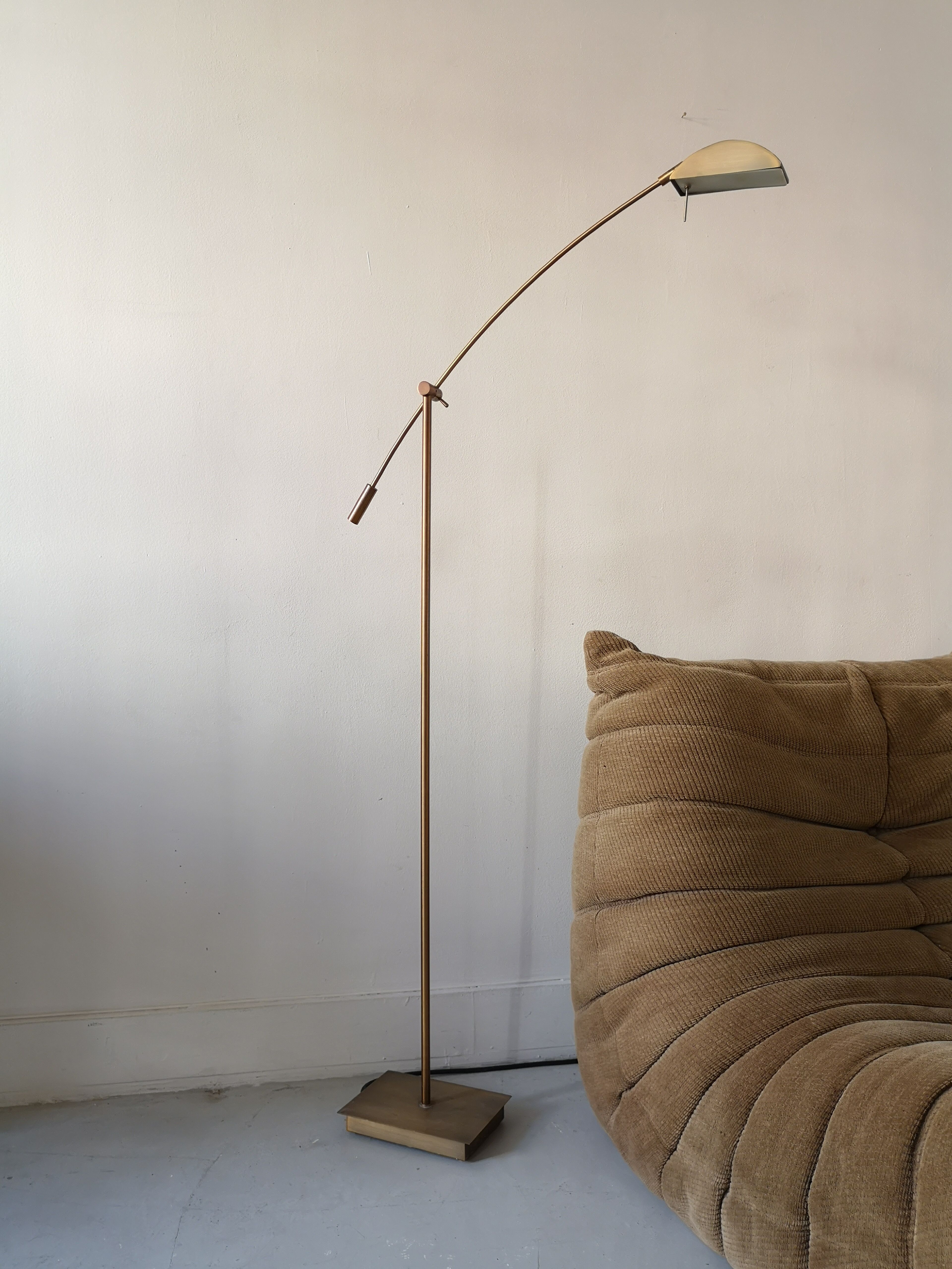 Vintage brass reader lamp, 1960