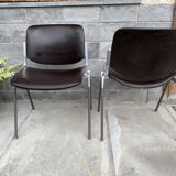Pair of stackable chairs model dsc by Giancarlo Piretti, castelli years 1965