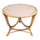 Vintage rattan wicker tripod coffee table