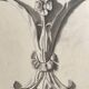 Old academic drawing ornament classical architecture late 19th century