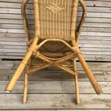 Pair of rattan armchairs