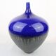 Large blue enameled vase