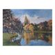 Table HST "Red house by the river" signed C. Normand early XX°