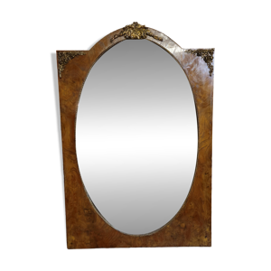 Grand miroir ovale en