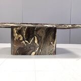 Vintage grey marble coffee table, 1970s