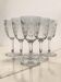 6 crystal water/wine glasses from Baccarat, Molière model.