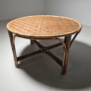 Table de salle à manger "patio" en bambou, Italie, années 1960