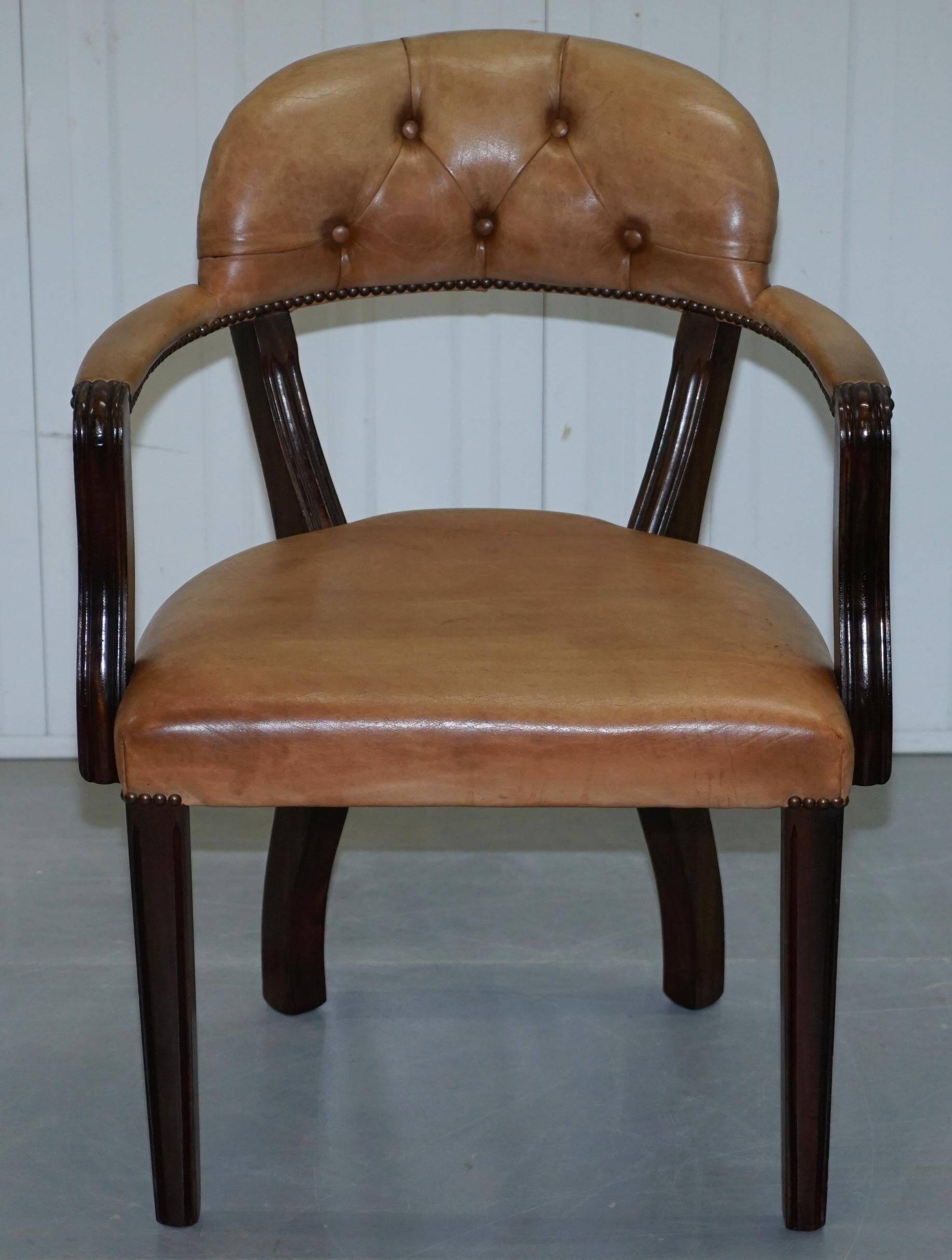Fauteuil de bureau en cuir House of Chesterfield