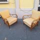 Armchairs in Wood and Yellow Fabric from Paolo Buffa, 1940s, Set of 2