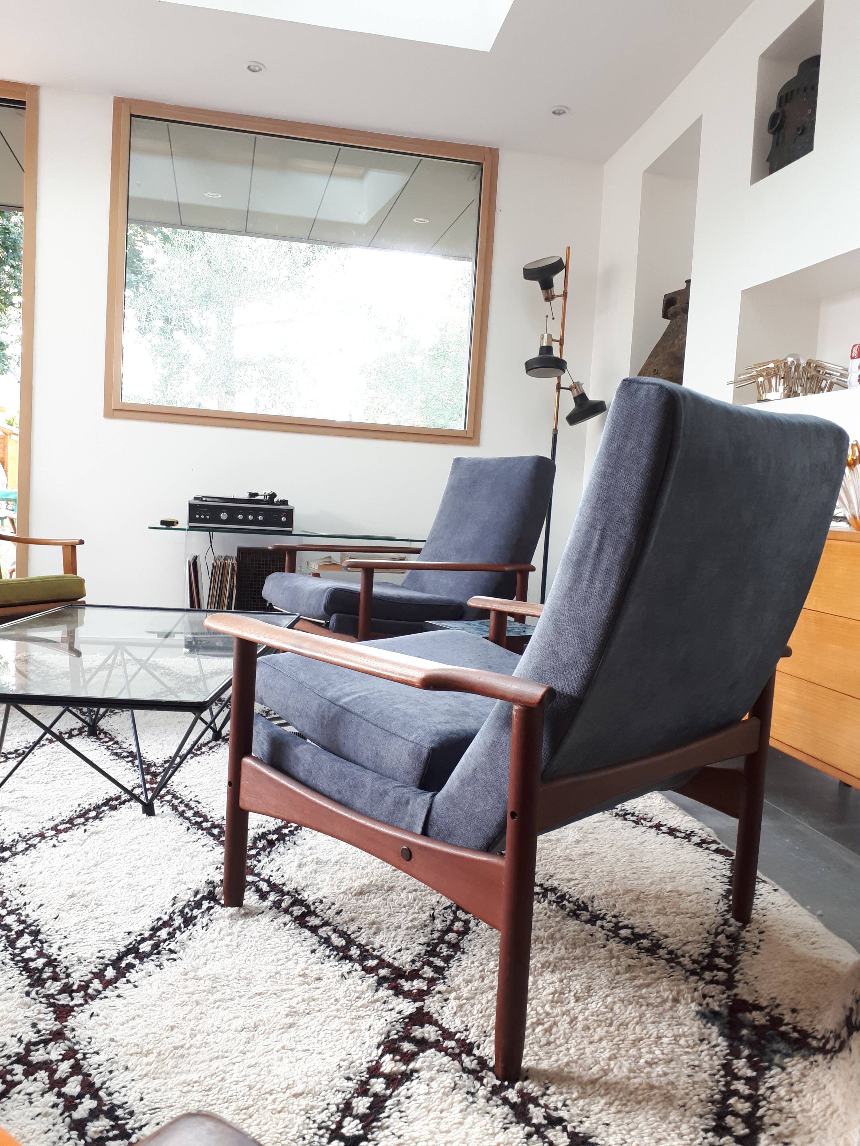 Pair of 50s steiner armchairs