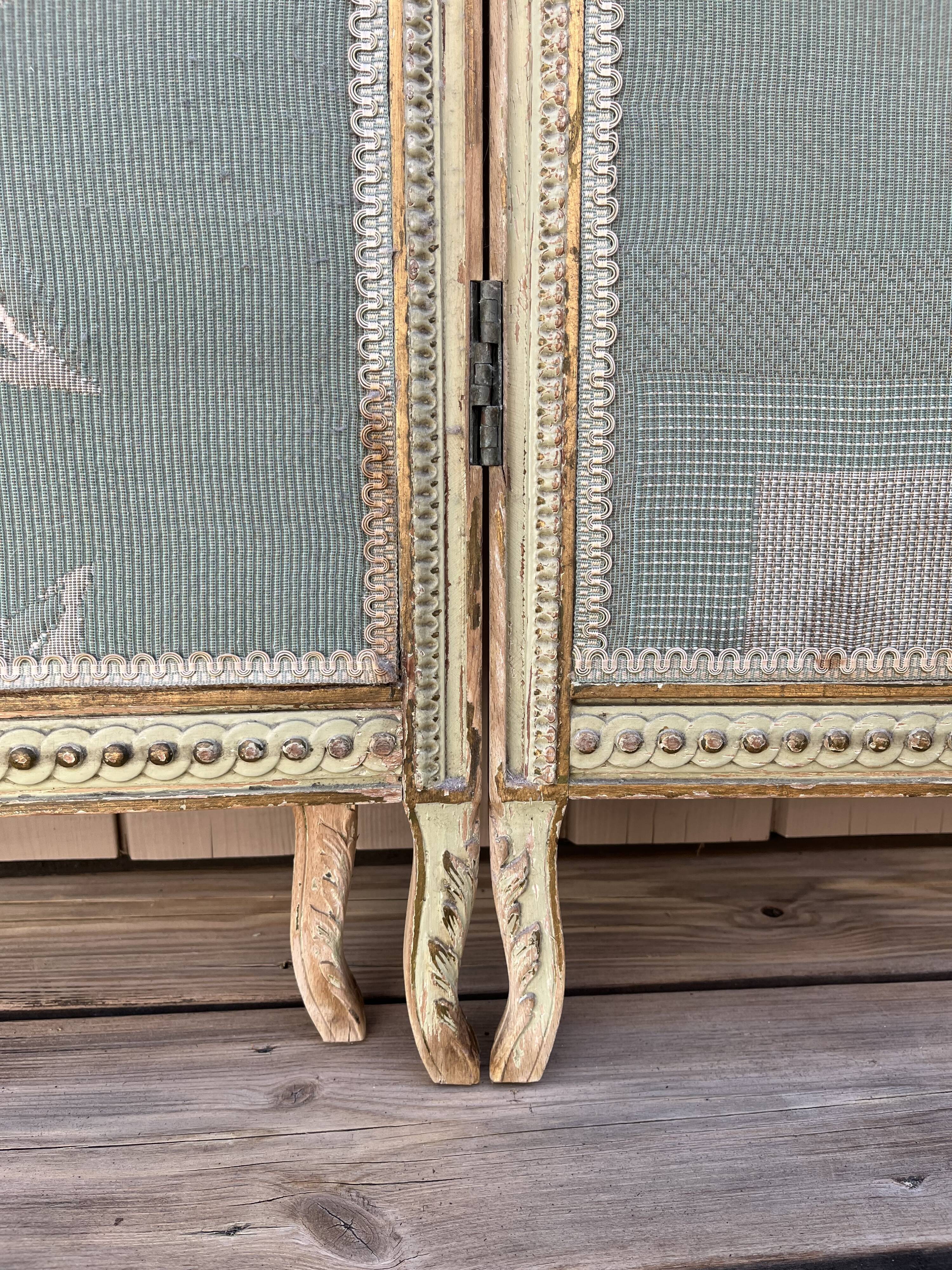 Paravent en verre et tissu