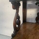 Napoleon III corner shelf in solid walnut, 19th century