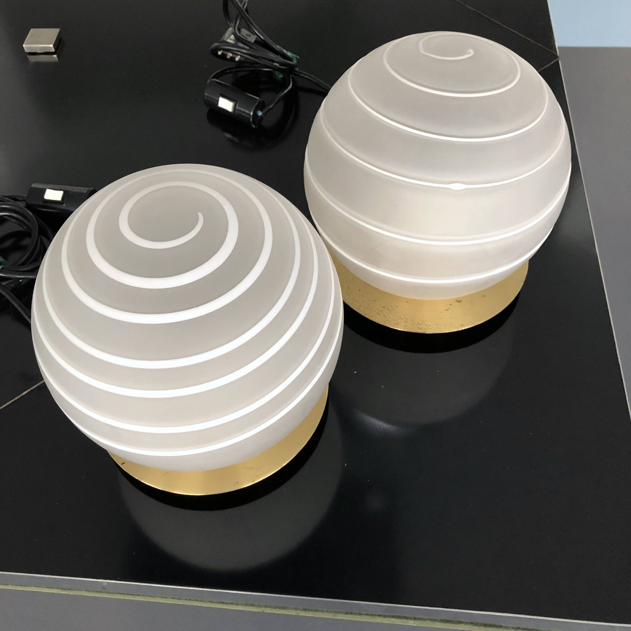 Brass and Murano Glass Table Lamp, Angelo Brotto for Esperia 1970
