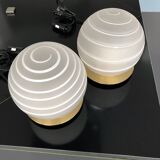 Brass and Murano Glass Table Lamp, Angelo Brotto for Esperia 1970