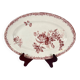 Oval dish "Fontange" Sarreguemines, red, 1920-1950