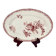 Oval dish "Fontange" Sarreguemines, red, 1920-1950