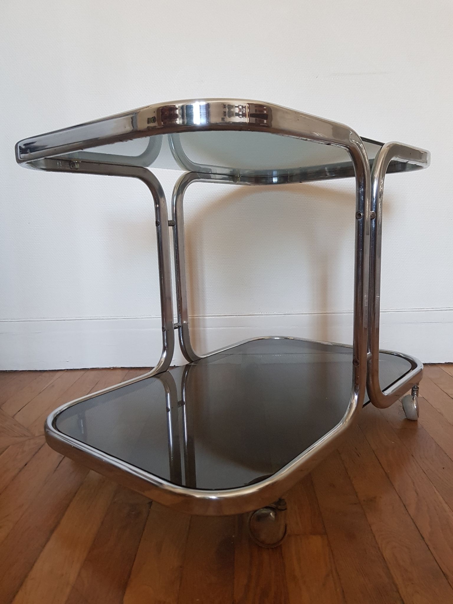 Metal and glass coffee table
