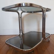 Metal and glass coffee table