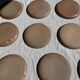 Lot de 11 assiettes en grès beige épais vintage D22,5