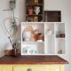 Old wooden shelf