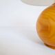 Mid-century modern sculptural table lamp in solid pine, Sweden, 1970s.