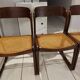 Suite of 4 chairs Baumann model sleigh vintage canning 1970