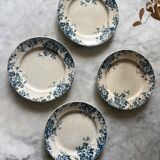 Series of 4 ceramic dessert plates from Saint Amand