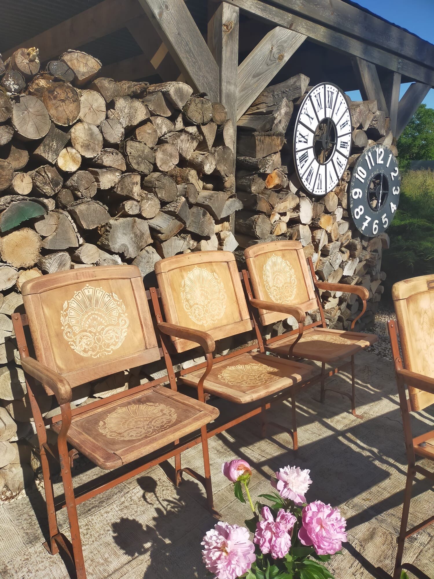 Strapontins ancien en bois