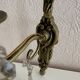 Pair of bronze wall lights with crystal pendants – Louis XV style