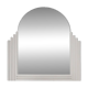 Elegant white lacquered Art Deco mirror in wood, France ca. 1930