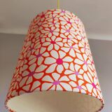 Custom-made vintage 1970s flower pendant light