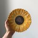 Sunflower plate Bassano Italy numbered 1889 / 22 in ceramic