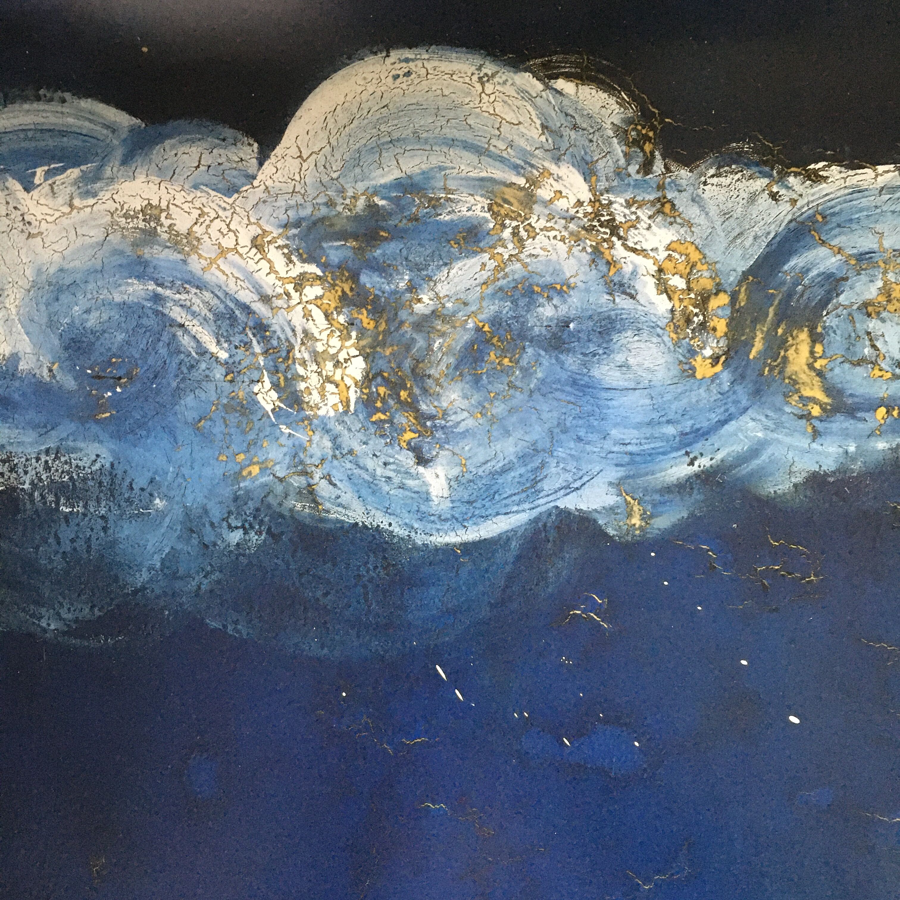 Affiche tapies bleu emblématique