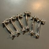 Silver metal cat knife holders